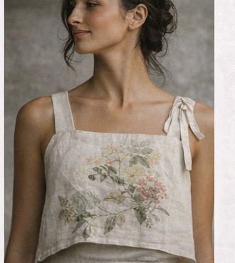 Artistic Linen Top